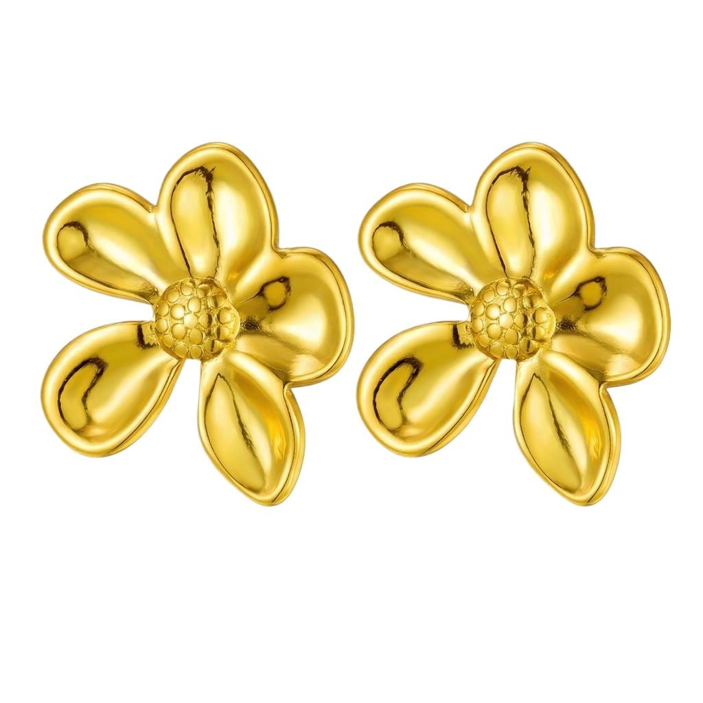 Boucles d'Oreilles en Acier Inoxydable pour Femmes Vintage Luxe Élégant Bijoux en Acier Titane