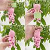 Lovely Pink Polka Dot Plush Cat Keyring Toy Collectible For Animal Lovers And Kids
