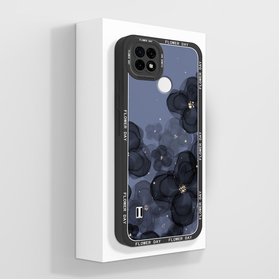 For Realme C21 C21Y C25 C25Y C25S Case Soft Liquid Silicone Phone Housing For Realme C 21 C 25 Anti Drop Artistic Back Covers