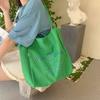 Feminine Large Canvas Tote Bag With Letter Print For Daily Use