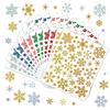 Christmas Snowflake Sticker Sands Glitter Holiday Party Decoration Gift Greeting Card Handbag DIY Winter Snowflake Sticker