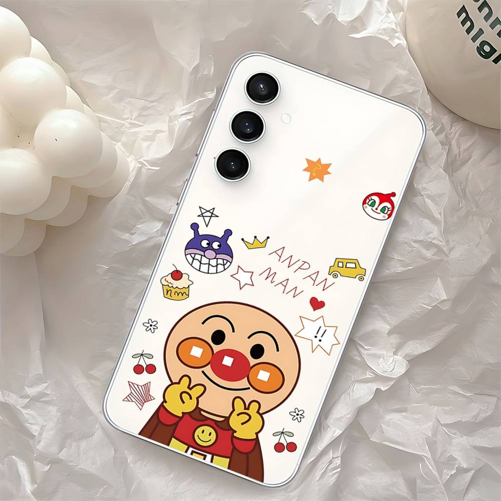 Anime A-Anpanman-s Cute Phone Case For Samsung Galaxy S25 S24 S23 S22 S21 FE Ultra Plus A32 A53 A13 A31 Soft Cover