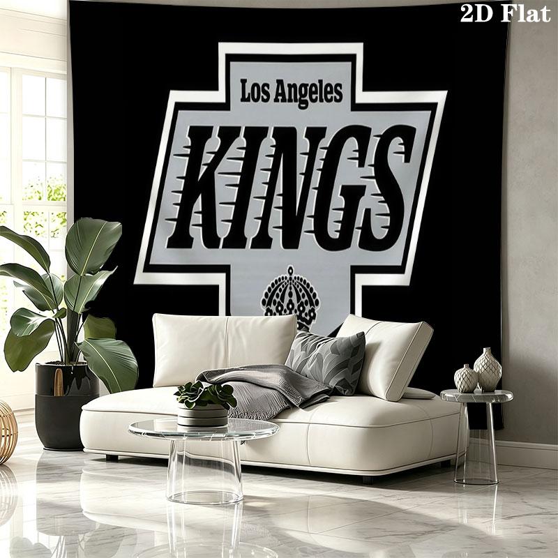 LA Kings Wall tapestry, aesthetic printed fabric blanket, suitable for bedroom, living room, and home decor.