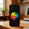 Vibrant Pop Trend M-MurakamiS Art Phone Case For iPhone17,16,15,14,13,12Plus,Pro Max,XS,5G Soft Silicone Black Cover