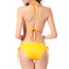 2Pcs/Set Halter Swimsuit No Pad Split Type Solid Color Bathing Suit for Summer