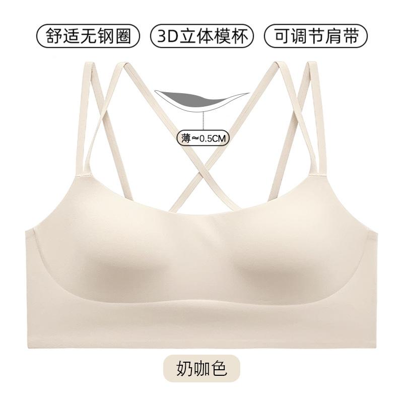 Vest-type Underwear, Women's Thin Style, No Steel Ring, No Marks, Comfortable, Anti-light Tube Top, Sexy and Beautiful Back Light Sports Bra Cover.