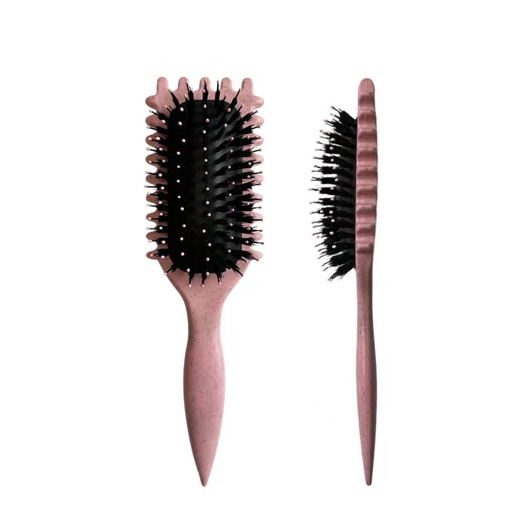 1 PCS  Women Curl Defining Brush, Boar Bristle Hair Brush Styling Brush, Curly Hair Brush, Shaping & Defining Curls