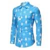 Men Casual Snowflakes Christmas Deer Printed Christmas Shirt Top Blouse