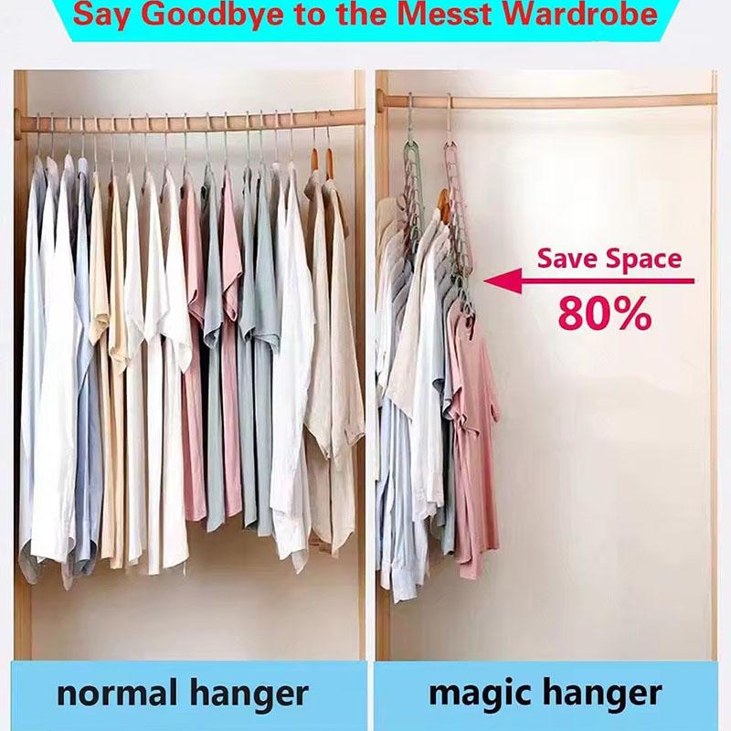 9-Hole Magic Hanger - Space Saving Closet Organizer