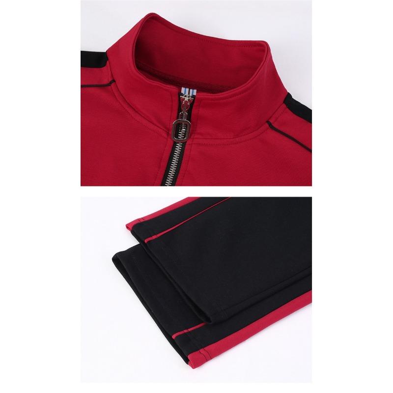 Fashion Women Half Zip Stand Collar Sportswear Suit Casual Spring Autumn Outdoor Sports Two Piece Tracksuit for Ladies