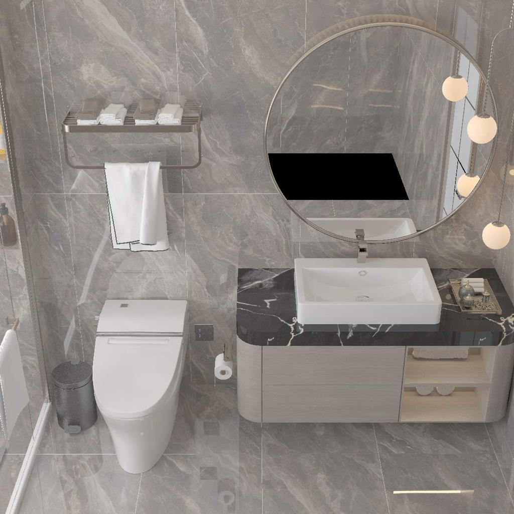 TOTIO Márvány Utánzat Vágó Márvány 40cm x Lehúzható Márvány Fali Papír Matrica Dekorációs DIY Falhoz Matt Márvány Hatású Lap, Fekete, Lap, Lap,