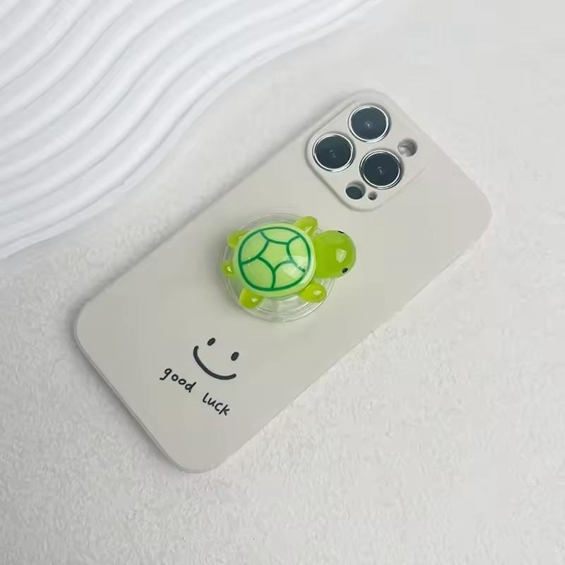 Korean Cute Luminous Turtle Phone Holder Griptok Finger Ring Support for iPhone Samsung Cases Grip Tok Socket Bracket Girl Gift