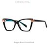 Women Blue Light Blocking Glasses Acetate Fibre Cat Frame Computer Men Eyewear Anti Ray Prescription Reading Eyeglasses Frame