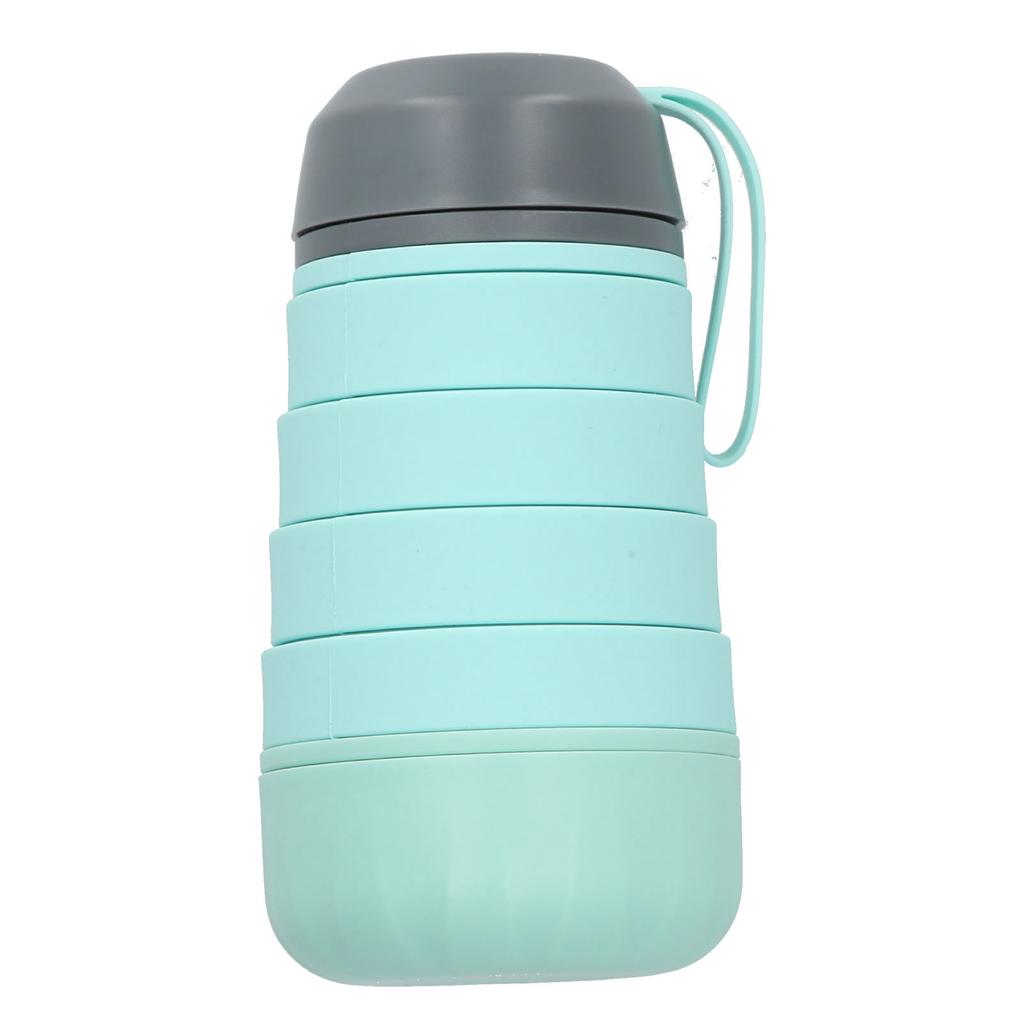 Folding Water Bottle Multifunctional Portable Telescopic Silicone Travel Outdoor KettleGreen