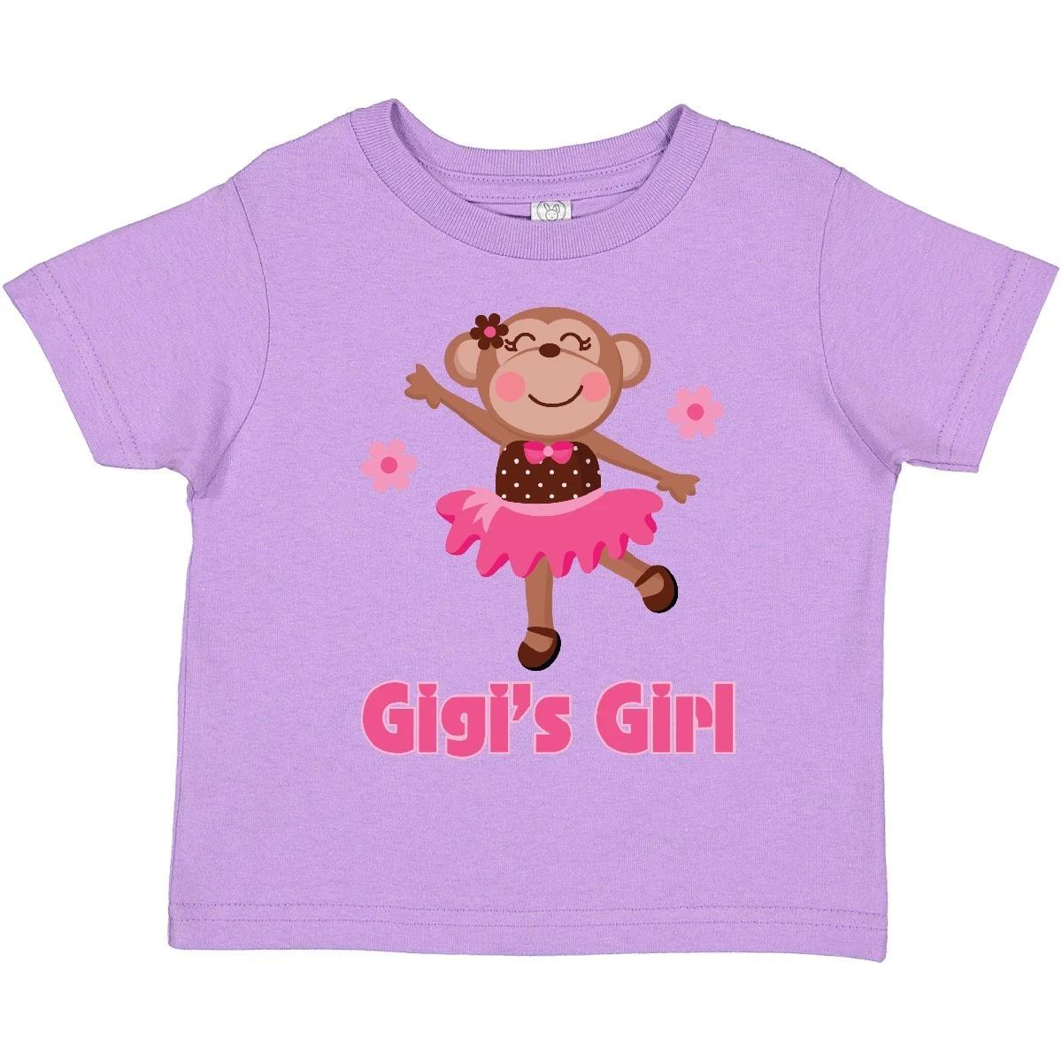 Inktastic Gigi s Girl Monkey Toddler T-Shirt Gigi From Granddaughter Grandchild 100