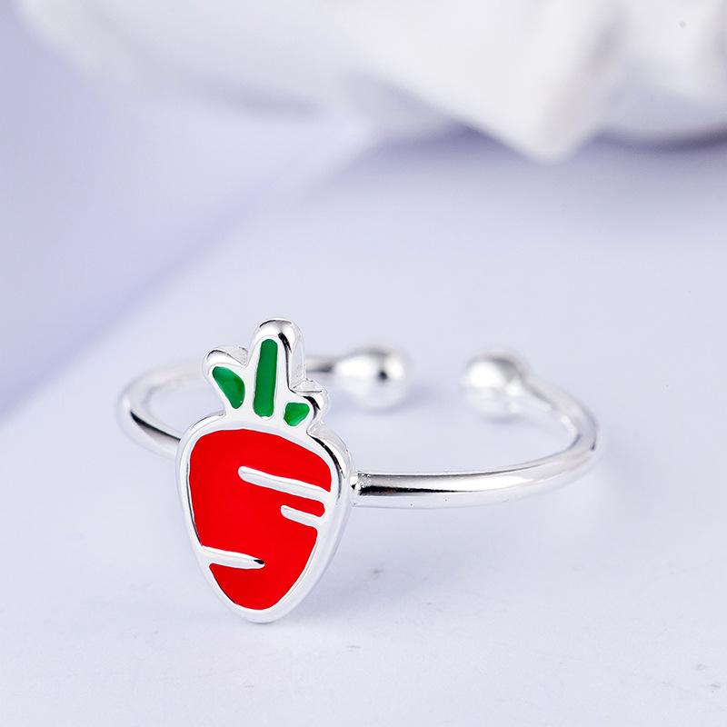 PANJBJ 925 Stamp Silver Color Rabbit Ears Ring for Women Girl Irregular Animal Cute Jewelry Birthday Gift Wholesale Dropshipping
