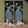 Classic Vintage Peacock Design Printed Design Drape Decorative Drapes Ideal for Cooking Space Bedroom Living Area Room Semi Blackout Short Curtains