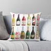 Champagner Wein Flaschen Quadratische Kissenhülle Polyester Leinen Samt Muster Reißverschluss Dekoration Kissenbezug Auto Sitzkissenbezug