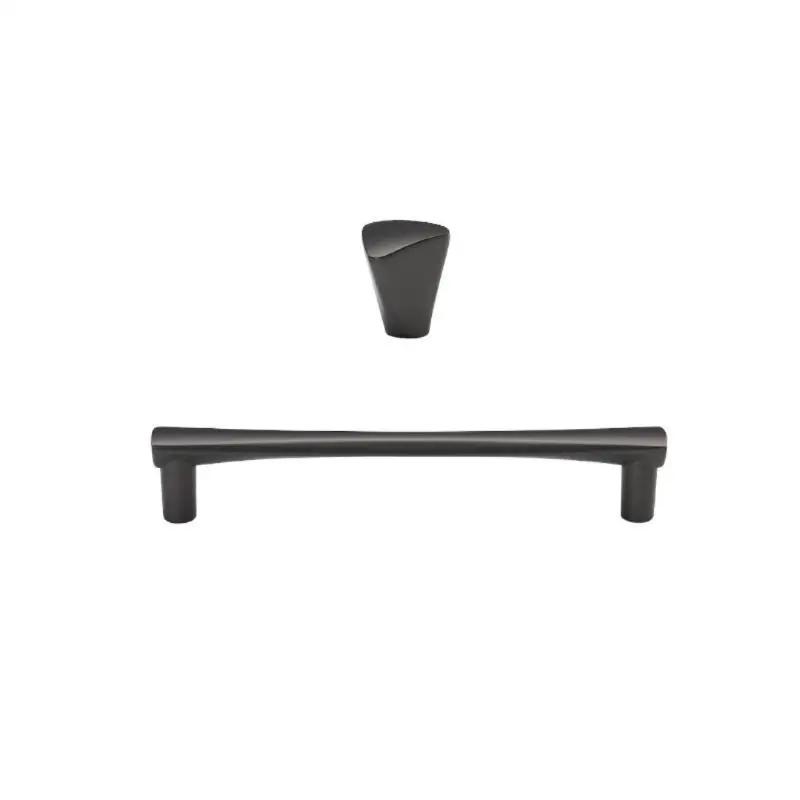 Black Minimalist European Cabinet Door Handle Drawer Single Hole Pulls Hardware Furniture Accessories