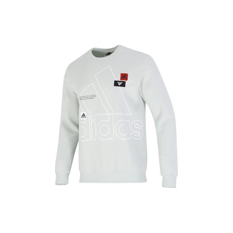 Men s adidas Minimalistic Alphabet Large Logo Printing Athleisure Casual Sports Round Neck Flax Green HP1434 XL