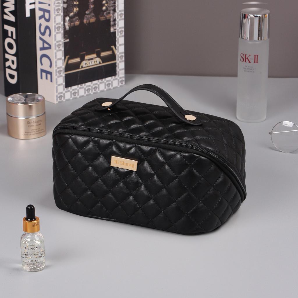 Makeup Quilting Bag Craft Large Capacity Advanced Storage Bag With Clip Cotton