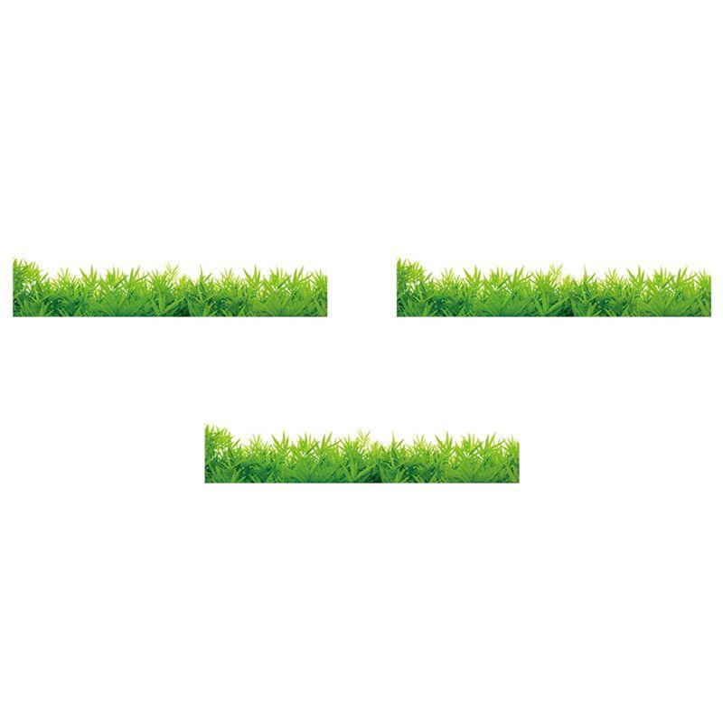

ABJI-3X DIY Green Grass Wall Sticker Removable Wall Decor Waterproof Bedroom Mural Decal зелёный