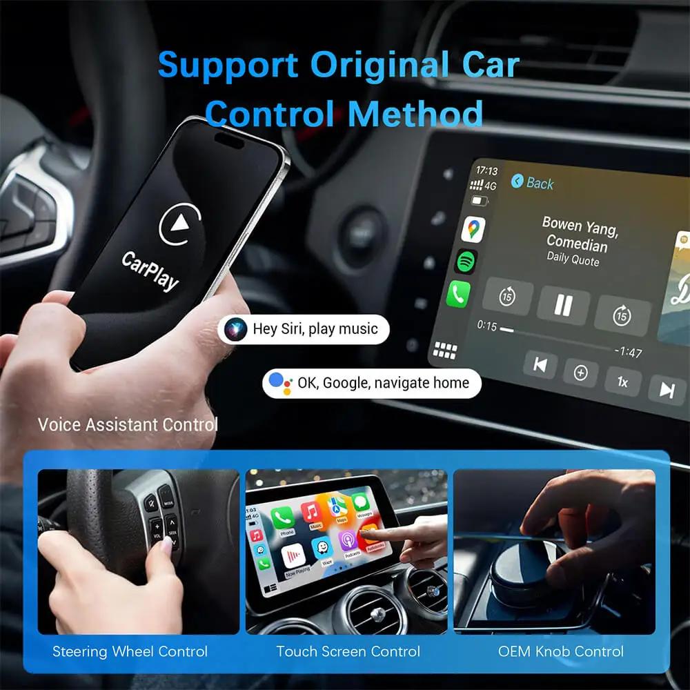 NEW 2in1 Wireless CarPlay Mini Android Auto Box Adapter Plug&Play Automatic Connection Compatible with 99% of Cars For Car Radio