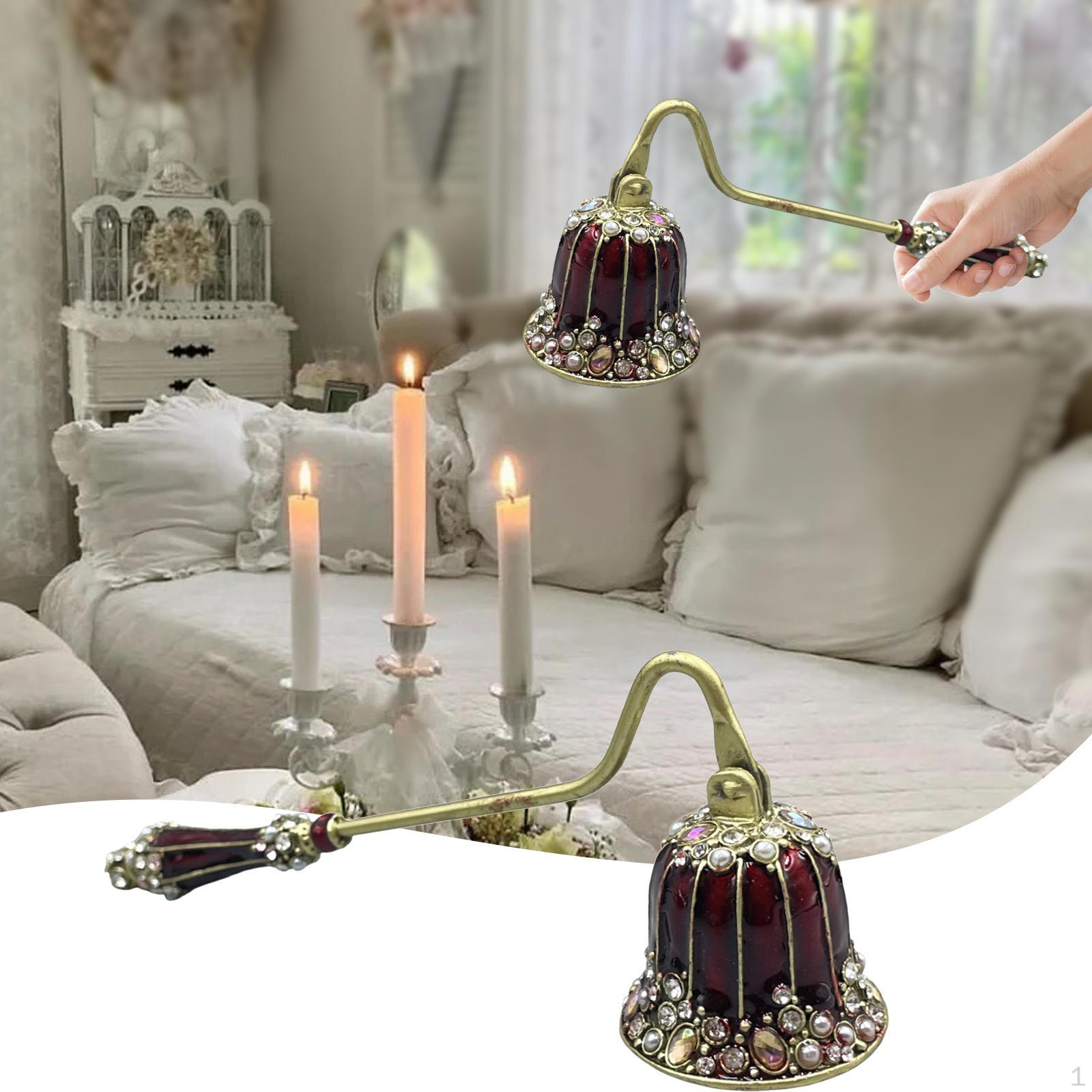 

Свечной декор с длинной ручкой Свечегаситель Фитиль для безопасного тушения пламени темно-красного