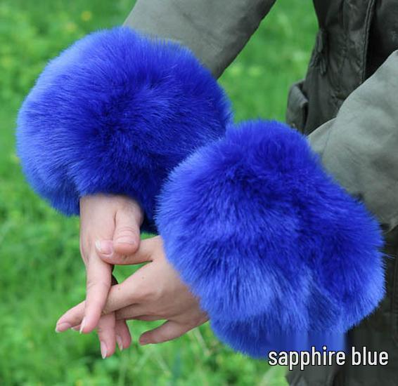 Women's Fluffy Faux Fur Wristband & Cuff Sleevelets