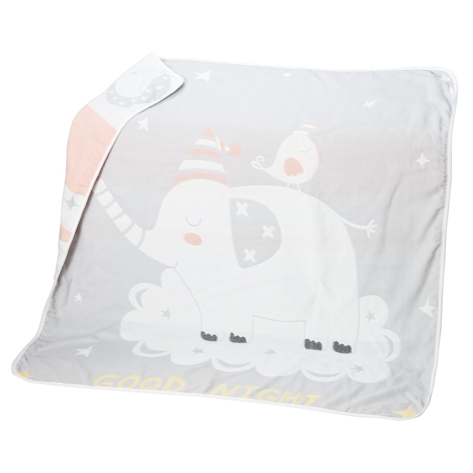 

Детская марля Идеально для сна и Мягкий и Детский серый [MOMSMENU] Пеленка, 6-слойное одеяло, Детский сад, 100% хлопок, Очаровательный, 110x110см, Подарок, серый