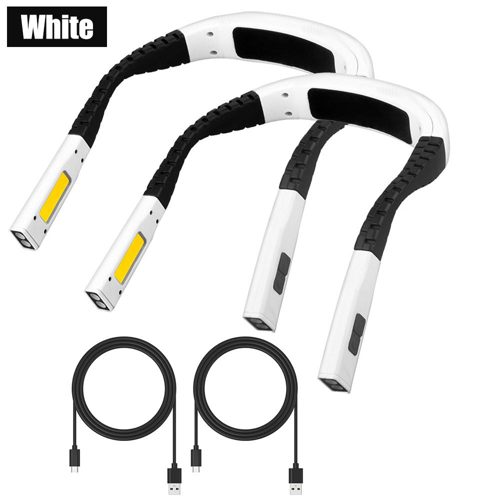 LED Neck Lamp Mini Flexible Hanging Neck Book Reading Lamp USB Rechargeable Specialty Night Flashlight For Knitting Camp Repair