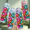 1PC Sixty Seven Bright Pop Graffiti Number Art 750ml Color Plastic Sports Water Bottle Leakproof Flip Straw Lid Suitable for Sports Office Home Use