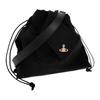 VIVIENNE WESTWOOD Harlequin Metal Logo Drawstring Design Shoulder Bag Women Shoulder Bag Black 4803001QWW01F4N401