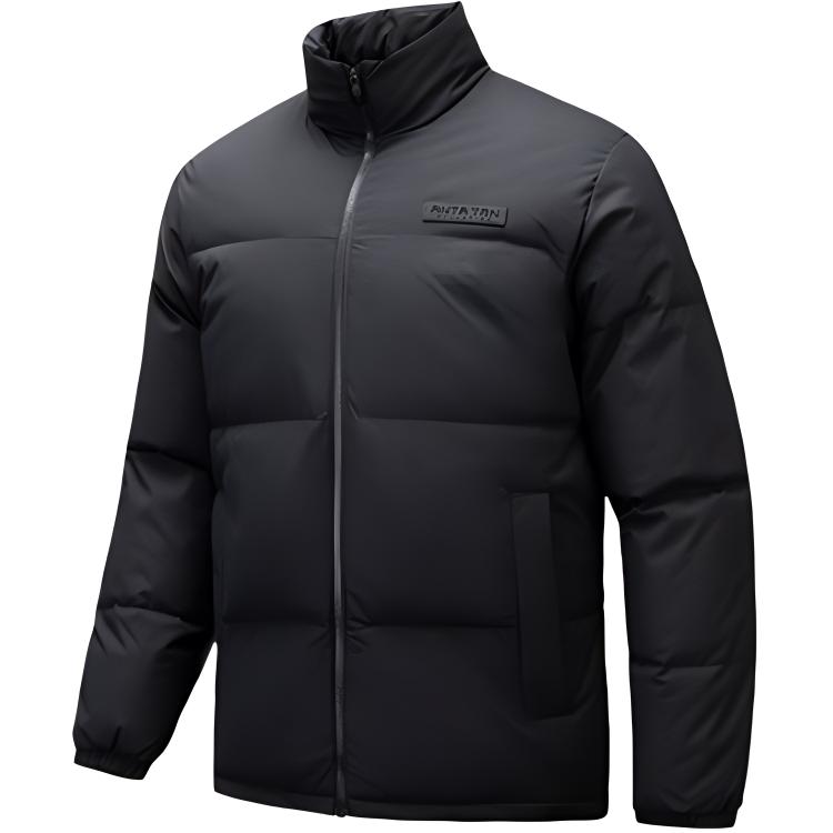 

Anta Повседневная Удобная Куртка Пуховик с Воротником-стойкой с Буквами Мужская Верхняя одежда Базовый-Черный 152447953-3