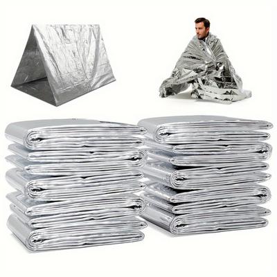 4/10 Stück Notfall-Wärmedecken, 52" x 82", Überlebensausrüstung für den Außenbereich
