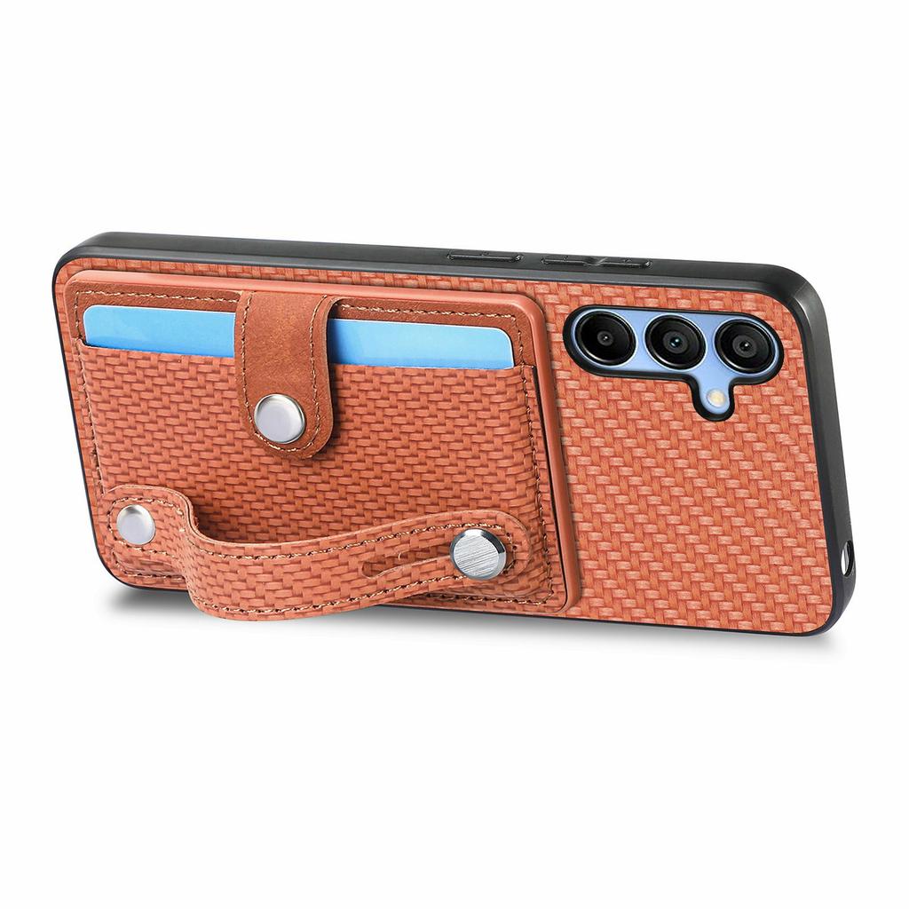 For Samsung Galaxy A16 4G/5G Case Wristband Anti-Drop Leather Back Cover Card Holder