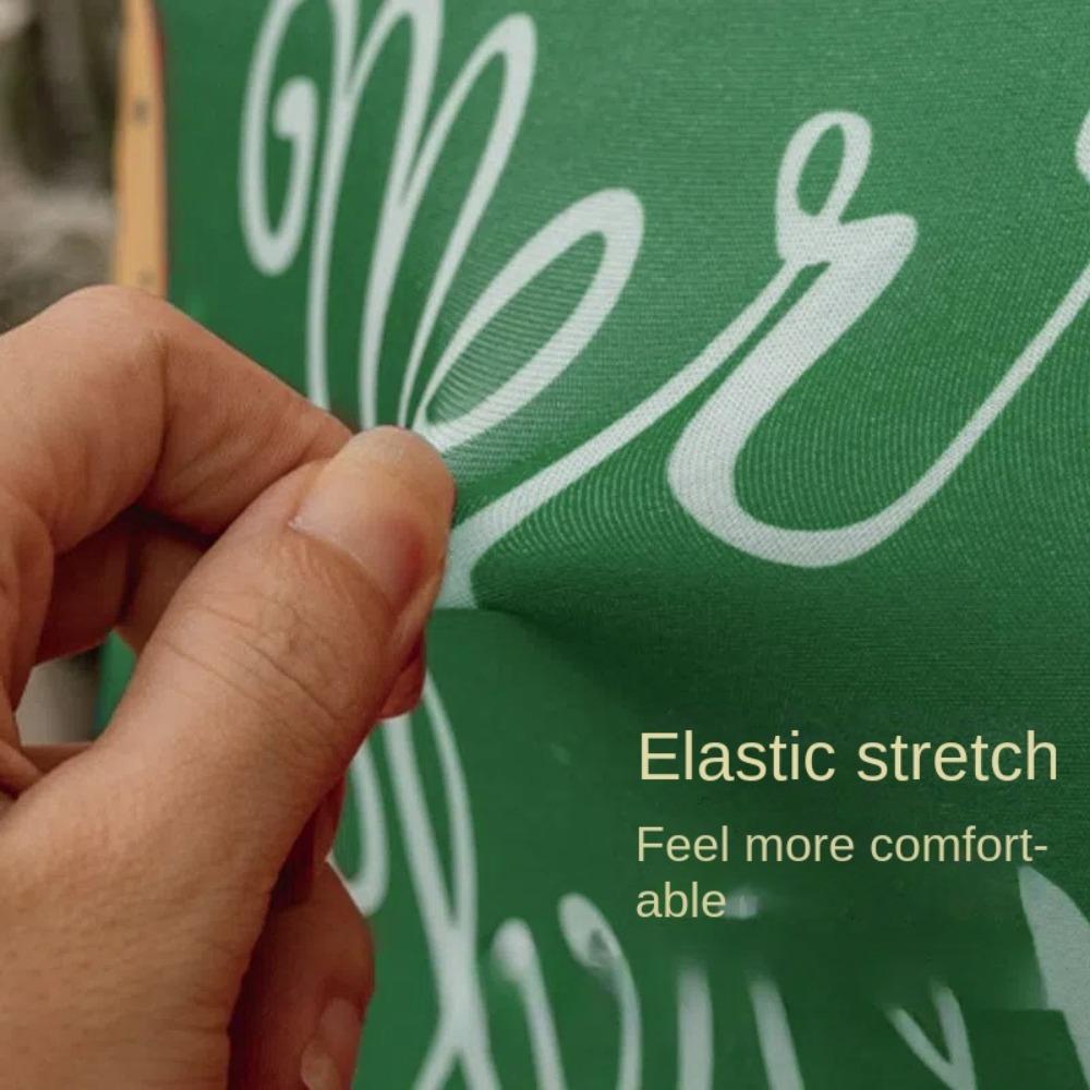 Christmas Dining Chair Cover Elastic Spandex Santa Claus Pattern Chair Slipcovers Cartoon Home Decoration Chair Covers