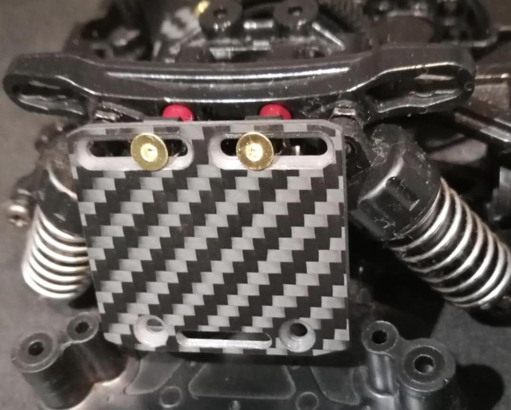 Metal Garage Japan Original Carbon Fiber Rear Amplifier Plate for YD-2, RDX, RD2, TT-02, MB-01, and BT-01 (MGH34)