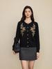 Autumn 2026 Women's Hand-Embroidered Beaded Wool Cardigan Sweater