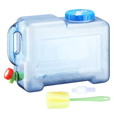 12L Water Storage Bucket with Faucet Water Bucket Barrel Portable Large Capacity for Hiking Travel Emergency
