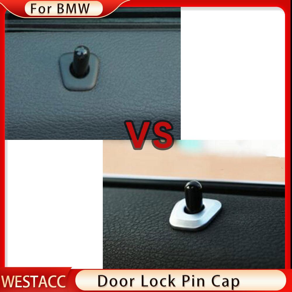 4 Teile/satz ABS Chrom Auto Hinten Türschloss Pin Knopf Kappe Abdeckung Trim Aufkleber für BMW X1 F48 2016 2017 2018  