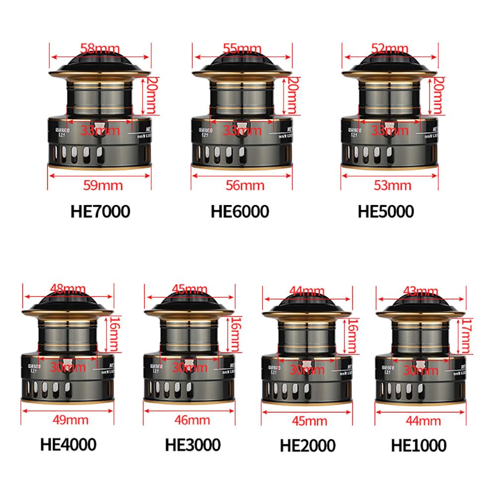 Mulanimo Spinning Reel, Left and Right Interchangeable Handle, Lightweight, For Long Throwing, Hole Fishing, Freshwater Fishing, Sea Fishing, Aging