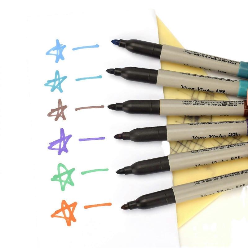 Barsinfi Tattoo Marking Pen, 12 Colors Temporary Tattoo Markers For Skin, Washable Removable Body Markers Set, Body Art Pens Tattoo Piercing Positioni