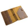Retro A5/A6 Crazy Horse Cowhide Book Cover with Card Slots - Portable Diary & Travel Binder