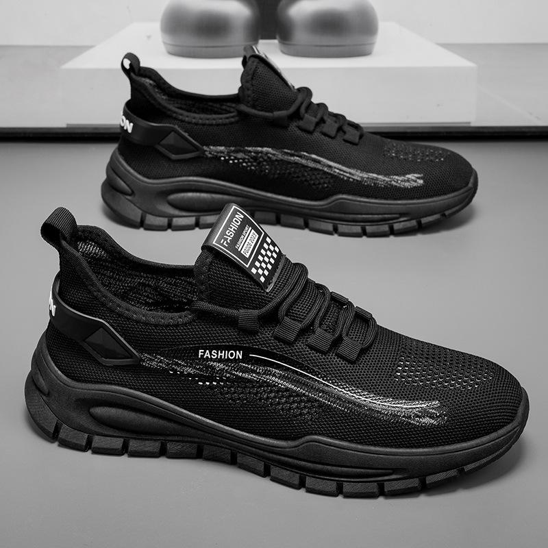 Men's Shoes New Summer Breathable Mesh Shoes Fly-woven Mesh Casual Versatile Youth Running Sports Trendy Shoes