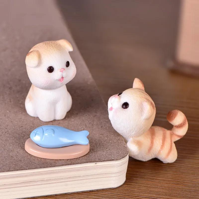 Naughty Kitten Pet Cartoon Bonsai Succulent Ornaments Cute Cats Micro Landscape Diy Gardening Accessories Garden Decoration