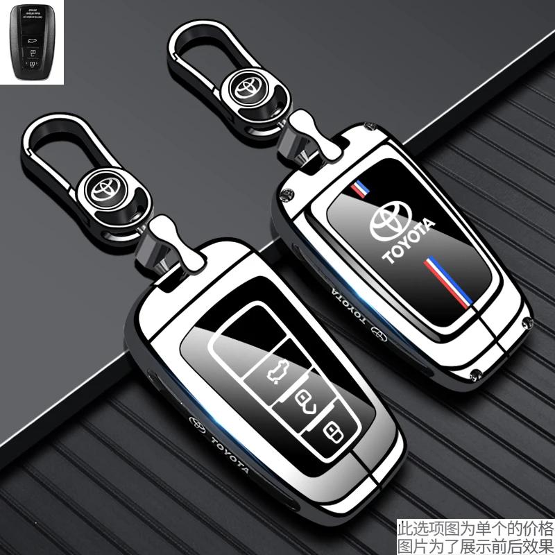 Hight Quality Galvanized Alloy Car Key Cover Case For Toyota Camry Mark X RAV-4 PRADO COROLLA HIGHLANDER 2 3 Buttons Keyless