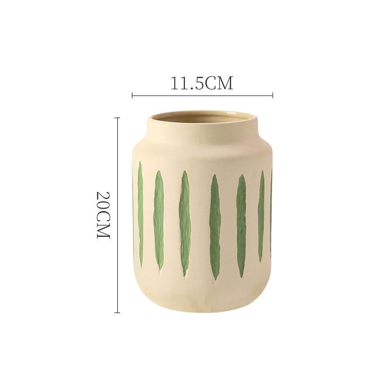 Vase Senior Sense Creative Multi-color Painting Ceramic Flower Pot Vase Home Niche Desktop Indoor Pot Home Decoration Simple