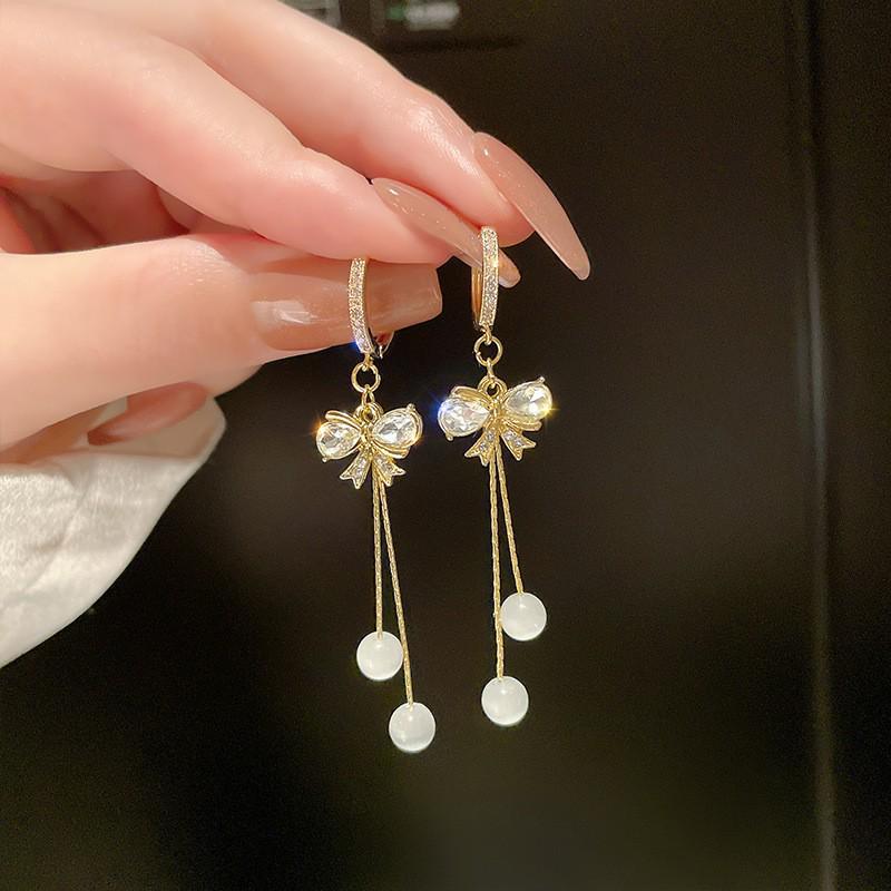 Elegant Silver Needle Butterfly Tassel Earrings: Unique High-End Fairy Design for a Cool, Feminine Touch