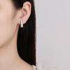 925 Sterling Silver Earrings For Women Round Zircon Earrings Sparkling Party Wedding Jewelry Gift Accessories